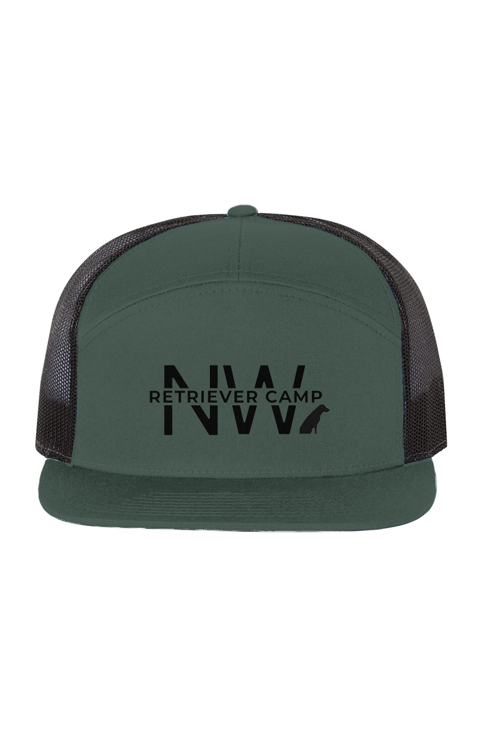 NW Retriever Camp Richardson Seven-Panel Trucker Cap - Green/Black