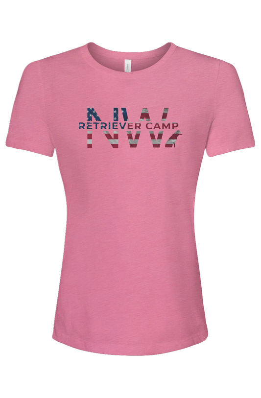 NW Retriever Camp Women’s Relaxed Fit Triblend T-Shirt (Patriotic)