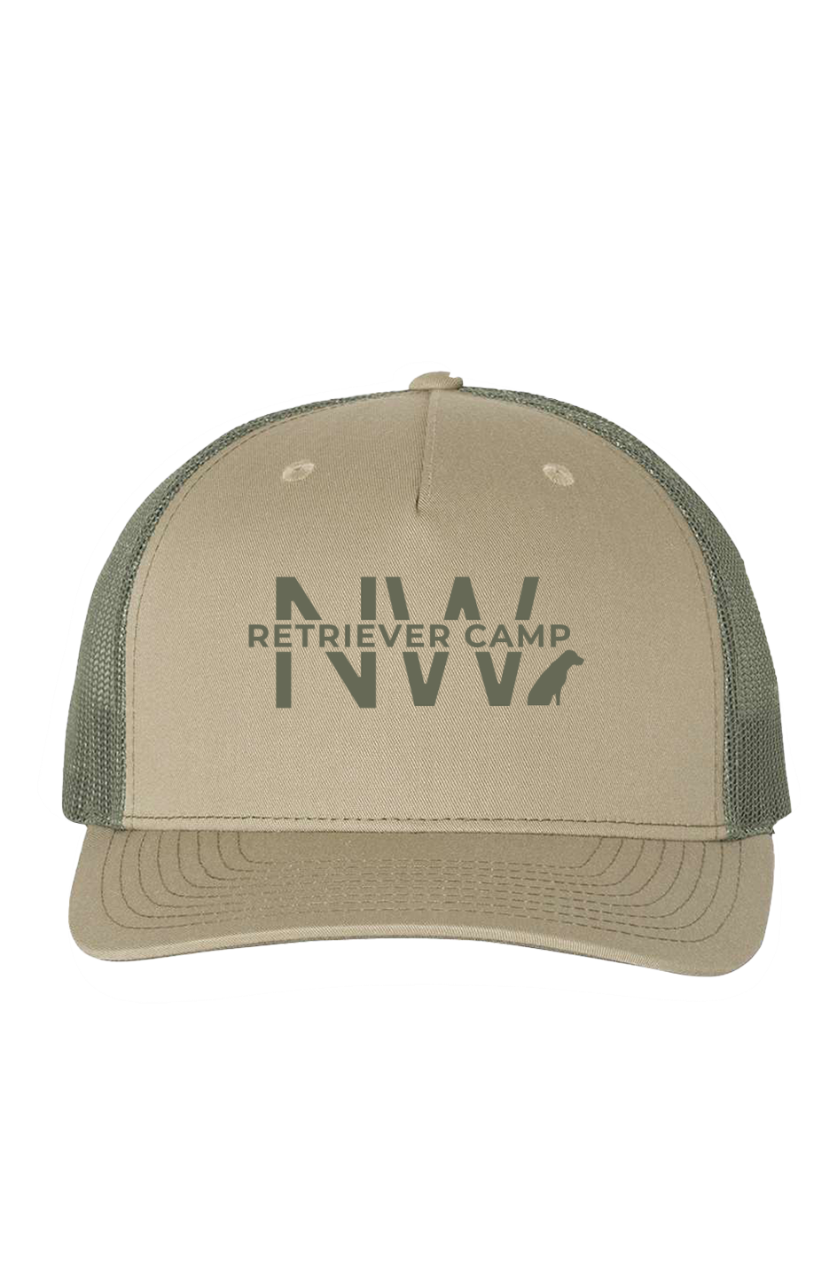 NW Retriever Camp Richardson 112 Trucker Hat - Pale Khaki/Loden Green